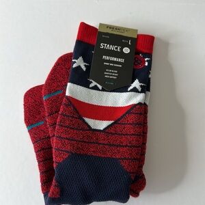 Stance Performance American Quarter Hight Socks Large